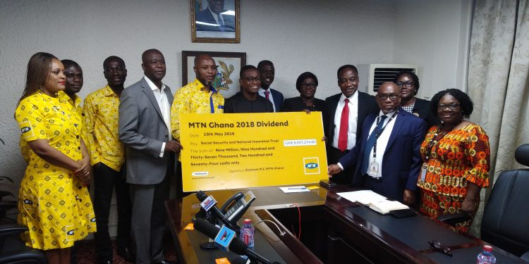 SSNIT receives GH¢ 9.9 million as dividend from MTN Ghana